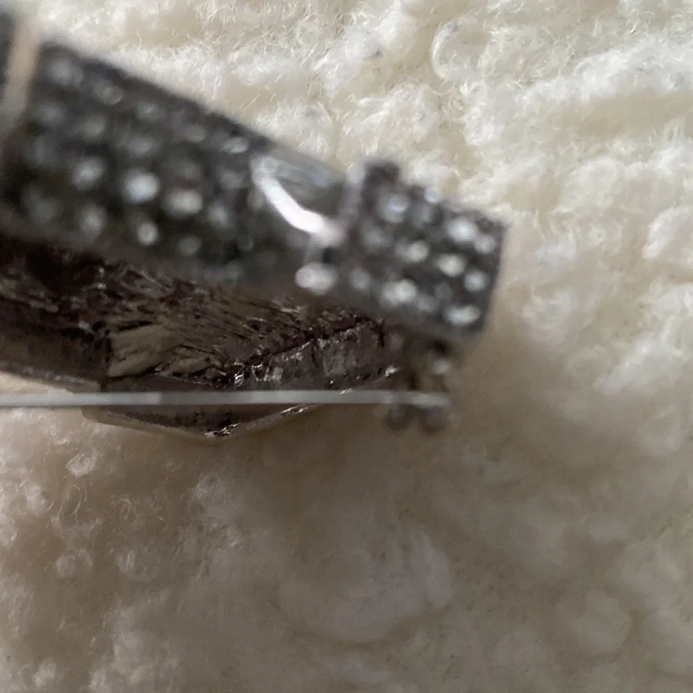 Napier Christmas Mouse Brooch Pin Silver Tone Simulated‎ Crystal *READ